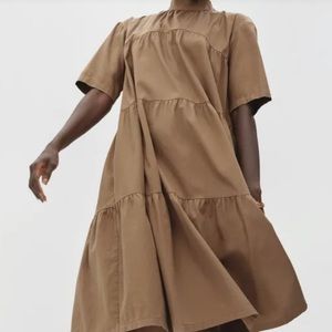 Everlane Tiered Mockneck Dress